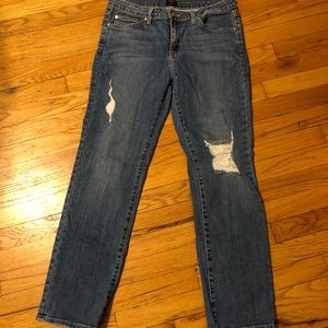 Just black distressed jeans